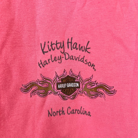 Harley-Davidson Hot Pink T Shirt Y2K - Picture 5 of 6